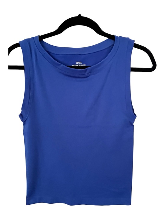 Zenana Outfitters Tops - Zenana Seamless Sleeveless Crewneck Tank Top Blue Size L/XL Super Stretchy NWOT